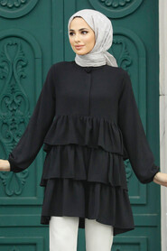  Black Islamic Clothing Tunic 64701S - 2