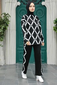  Black Knitwear High Quality Dual Suit 9731S - 2