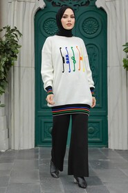  Black Knitwear Hijab For Women Dual Suit 6399S - 3