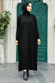  Black Knitwear Modest Dress 20161S - 1