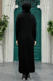 Black Knitwear Modest Dress 20161S - 3