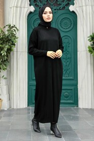  Black Knitwear Modest Dress 20161S - 2