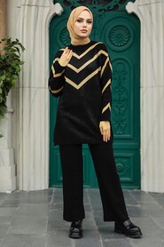  Black Knitwear Modest Dual Suit 10151S - 1