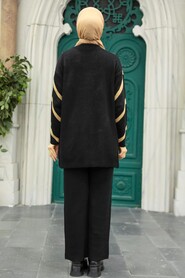  Black Knitwear Modest Dual Suit 10151S - 4