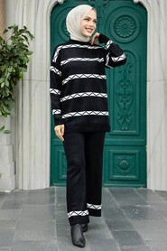  Black Knitwear Modest Dual Suit 6396S - 2