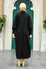  Black Knitwear Muslim Dress 3419S - 4