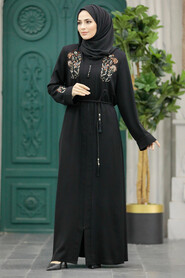  Black Long Abaya 45272S - 2