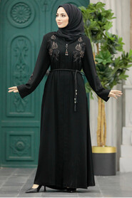  Black Long Abaya 45273S - 1