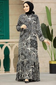  Black Long Dress for Muslim Ladies 15714S - 2