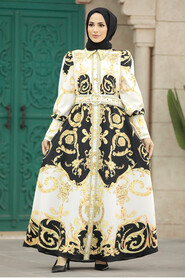  Black Long Dress for Muslim Ladies 22238S - 1