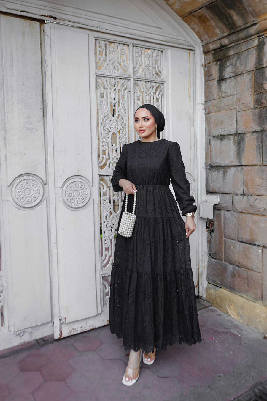  Black Long Muslim Dress 13750S