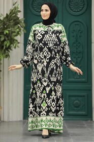  Black Long Muslim Dress 17510S - 1