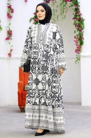 Neva Style - Black Long Muslim Dress 51951S - Thumbnail