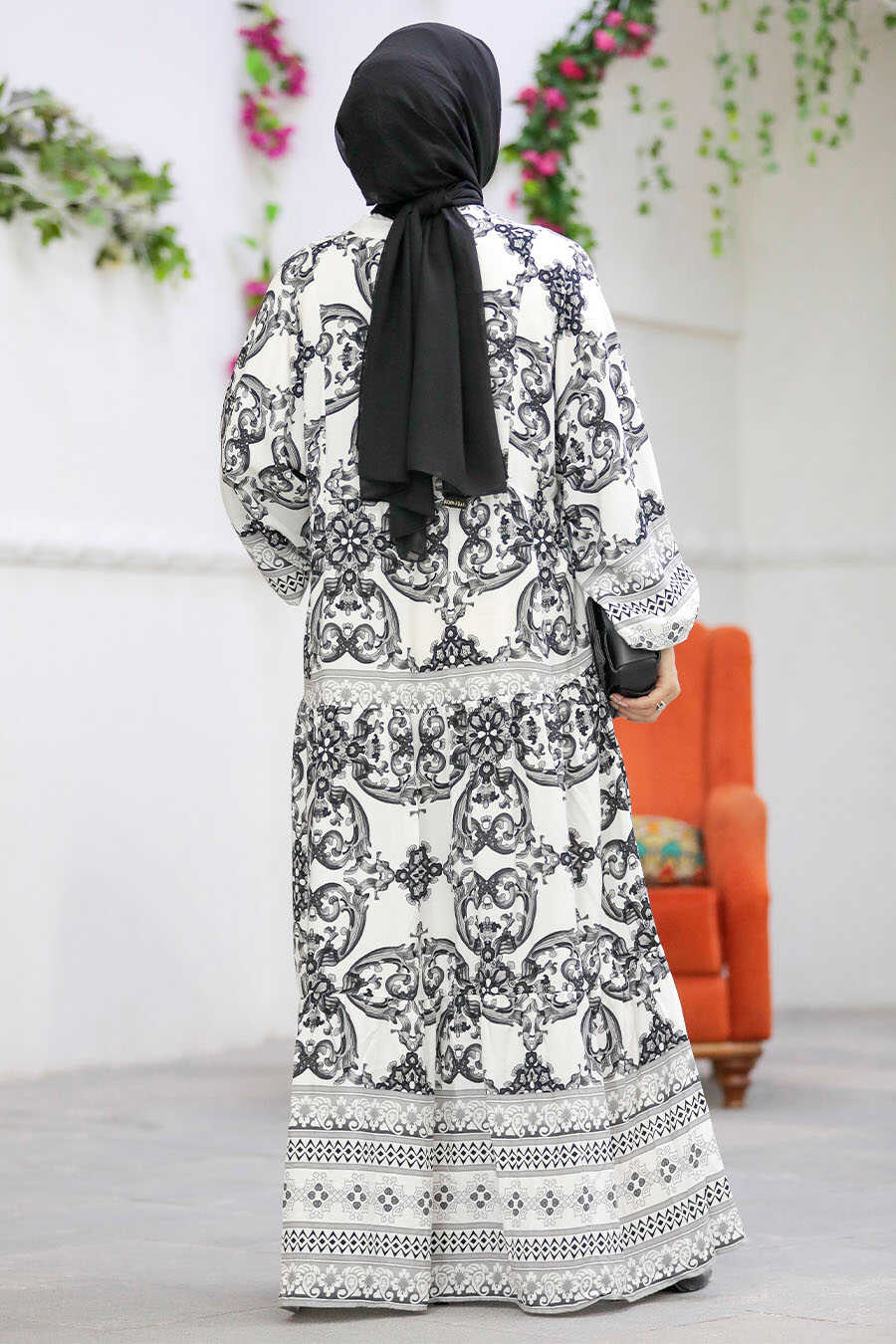  Black Long Muslim Dress 51951S