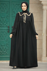  Black Long Muslim Dress 57344S - 1