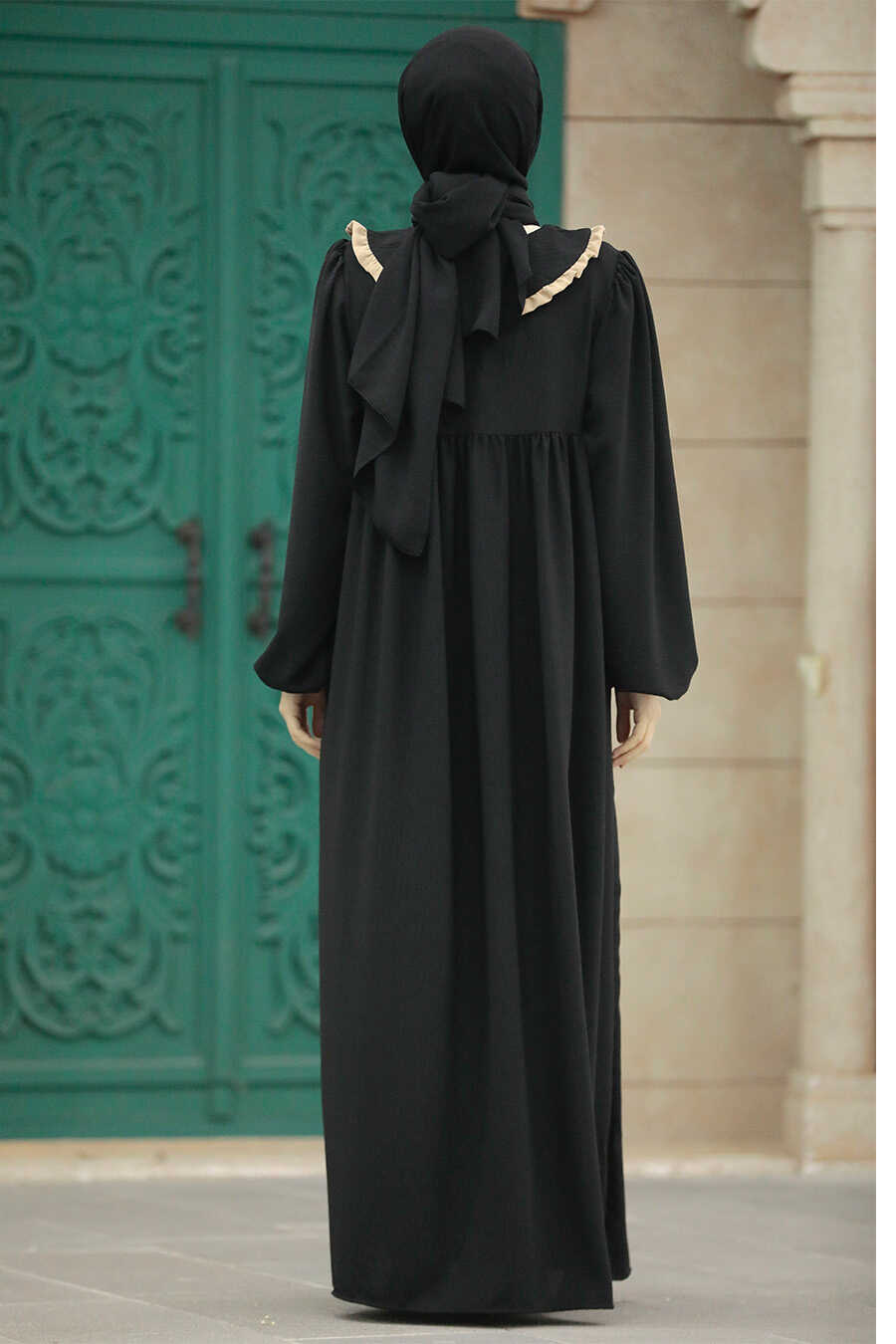 Black Long Muslim Dress 57344S - Neva-style.com