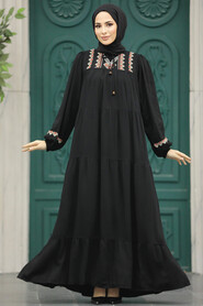 Black Long Muslim Dress 8966S - Neva-style.com
