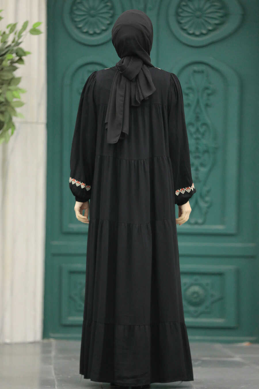 Black Long Muslim Dress 8966S - Neva-style.com