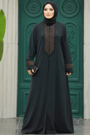  Black Long Sleeve Abaya 31131S - 3