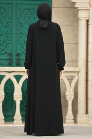  Black Long Sleeve Abaya 35164S - 4