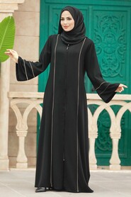  Black Long Sleeve Abaya 35165S - 2
