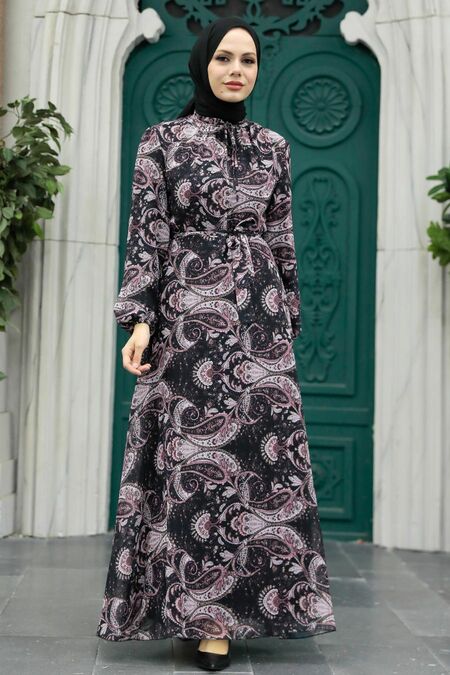  Black Long Sleeve Dress 279081S - NEVA STYLE