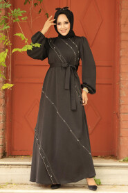  Black Long Sleeve Dress 342600S - 3