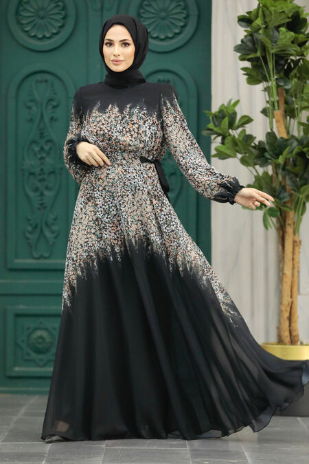  Black Long Sleeve Dress 40421S - NEVA STYLE