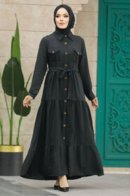  Black Long Sleeve Dress 40971S - 1