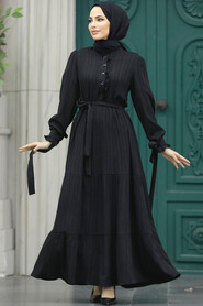  Black Long Sleeve Dress 617S - 1
