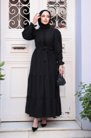  Black Long Sleeve Dress 617S - 2