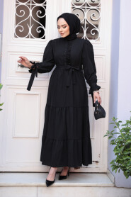  Black Long Sleeve Dress 617S - 1