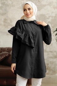  Black Long Sleeve Tunic 11281S - NEVA STYLE