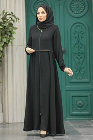 Neva Style - Black Long Turkish Abaya 617S - Thumbnail