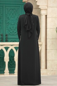  Black Long Turkish Abaya 618S - 3