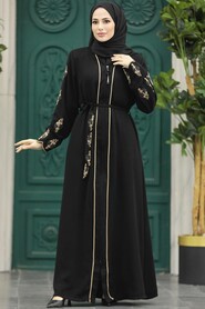  Black Modest Abaya 23152S - 2