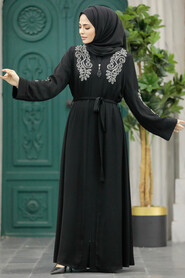  Black Modest Abaya 90901S - 1