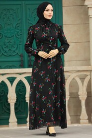  Black Modest Dress 27935S - 1