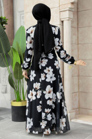  Black Modest Dress 27946S - 4