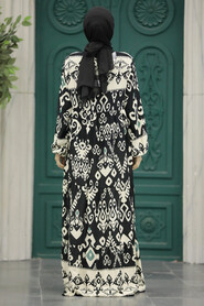  Black Modest Dress 50004S - 3