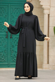  Black Modest Dress 57350S - 2