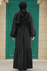  Black Modest Dress 57350S - 3