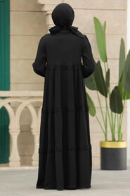  Black Modest Dress 5842S - 3