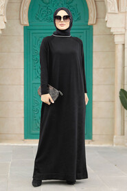  Black Modest Mercerized Dress 10169S - 2