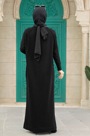  Black Modest Mercerized Dress 10169S - 4
