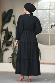  Black Modest Summer Dress 3033S - 3