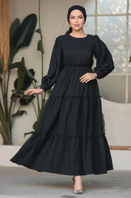  Black Modest Summer Dress 3033S - 2