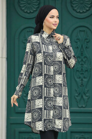  Black Modest Tops 11664S - 2