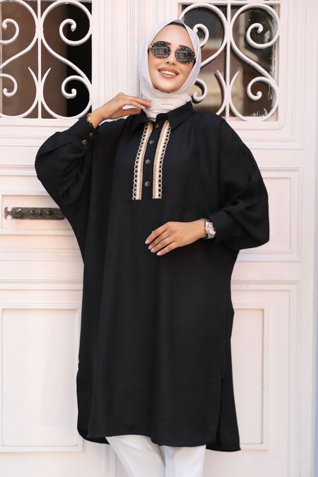  Black Modest Tops 663S - NEVA STYLE