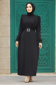  Black Muslim Bridesmaid Dress 8791S - 1